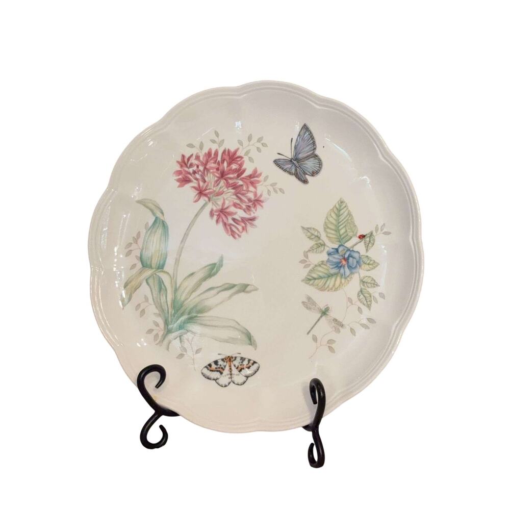 Lenox Butterfly Meadow Dinner Plate - Vintage Eastern Tailed Blue Size 10-3/4”